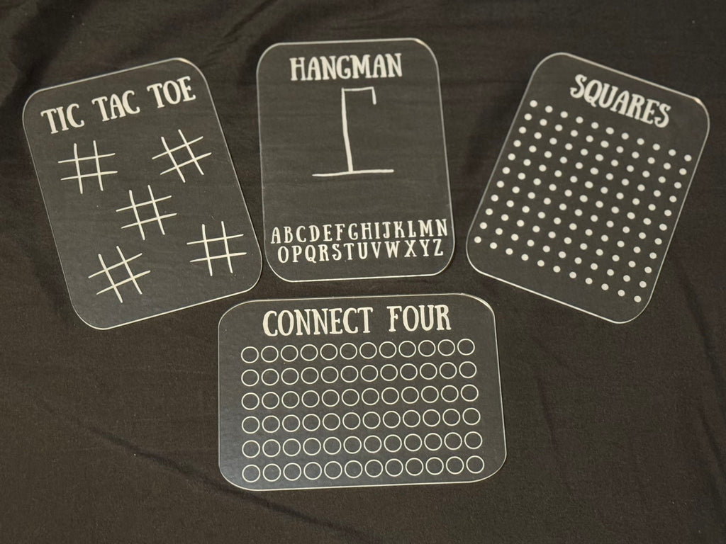 🎒 Acrylic Travel Games 4-Pack