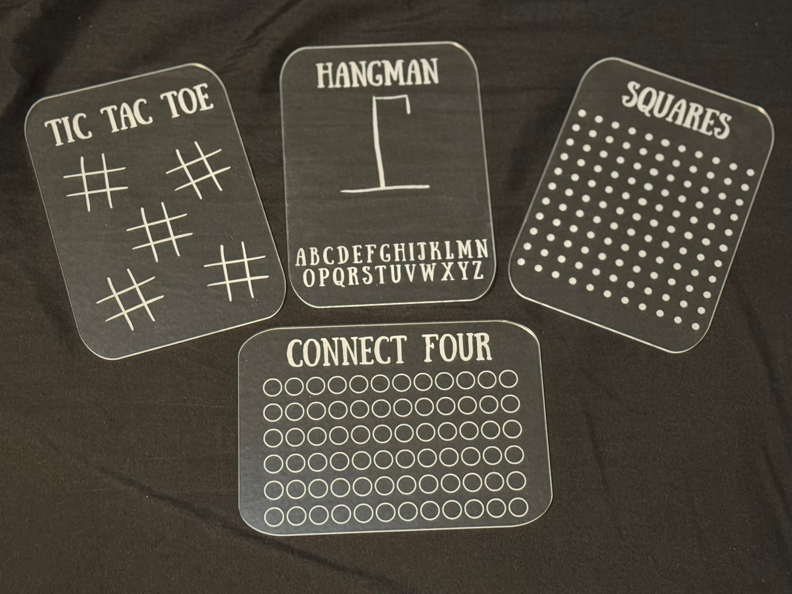 🎒 Acrylic Travel Games 4-Pack