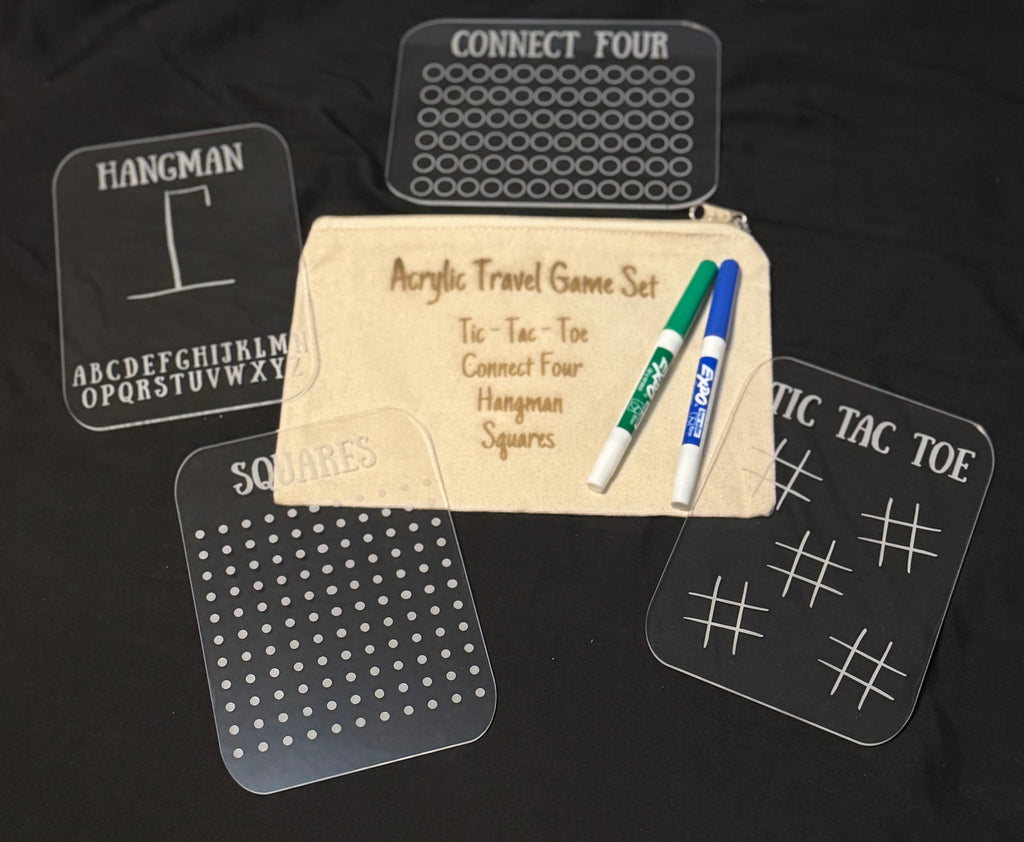 🎒 Acrylic Travel Games 4-Pack